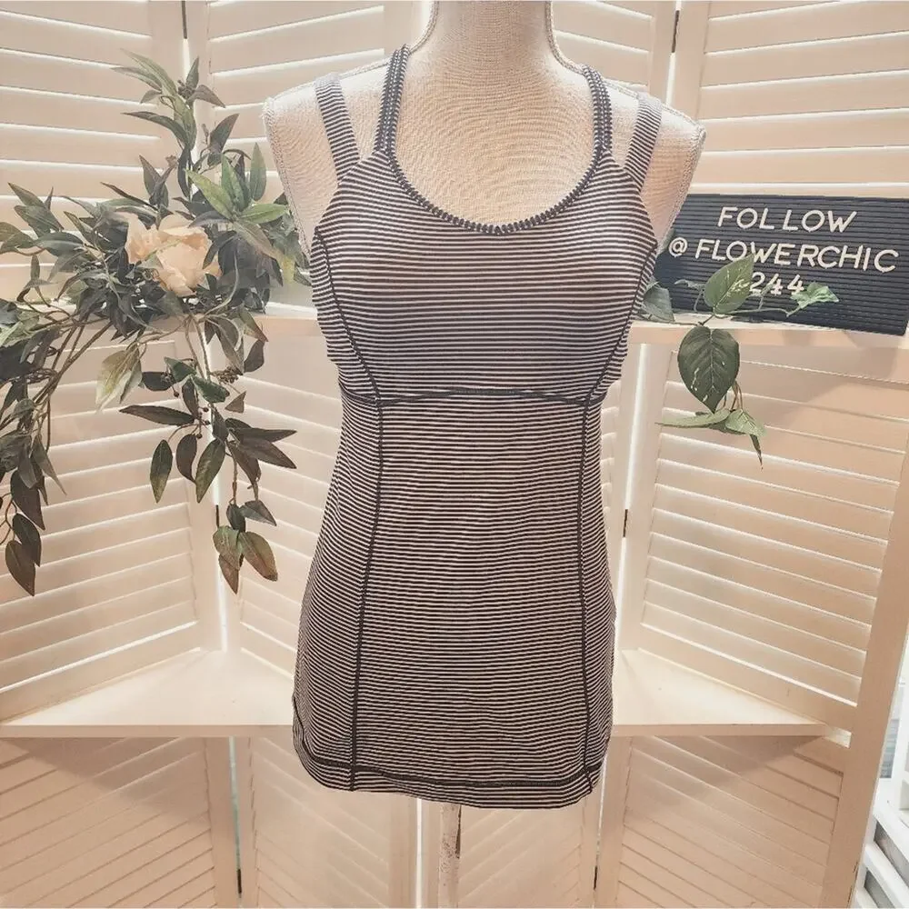 LULULEMON TANK NAVY STRIPE SIZE MED